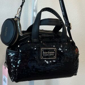 Juicy Couture Black Sequin Satchel
